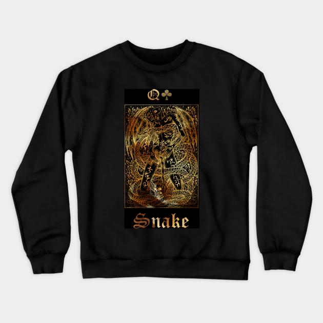 Snake. Lenormand Gothic Mysteries Design. Crewneck Sweatshirt by Mystic Arts